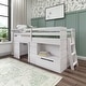 preview thumbnail 1 of 9, Max and Lily Farmhouse Twin Loft Bed with 1 Drawer White Wash