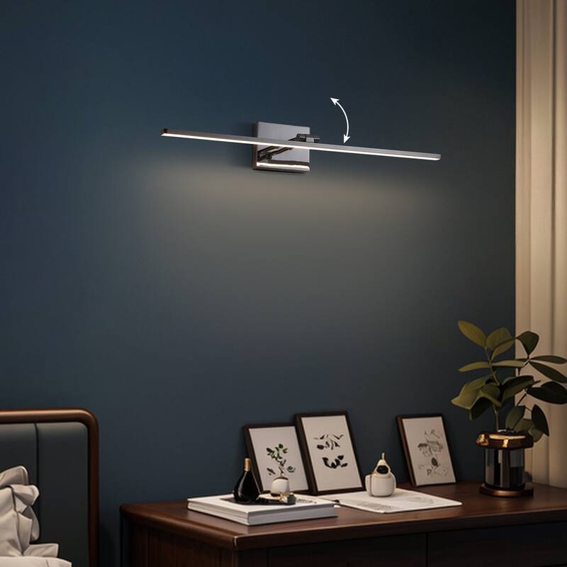 28" Swivel Integrated Dimmable LED Rechargeable Picture Light, Sensor, by JONATHAN Y - N/A