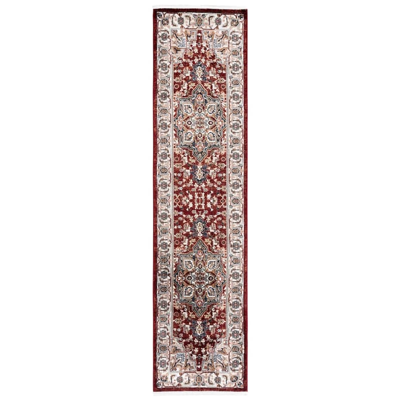 Lauren Ralph Lauren Asumi Transitional Rug - 2' x 8' Runner - Red/Grey Black