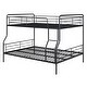 preview thumbnail 13 of 14, Full XL Over Queen Size Metal Bunk Bed with Safety Guardrails