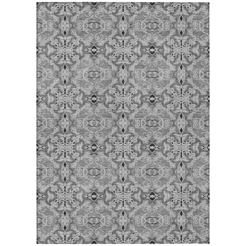 Machine Washable Indoor/ Outdoor Chantille Traditional Medallions Rug