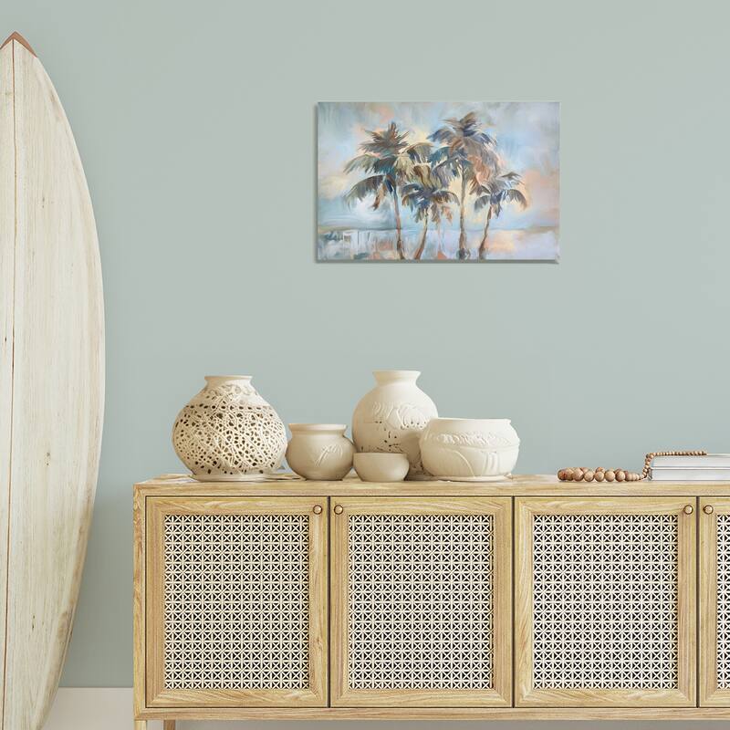 Stupell Cool Palm Trees Sunrise Canvas Wall Art Design By Ramona Murdock