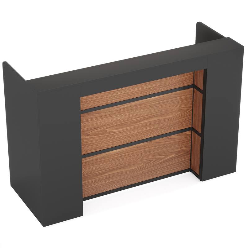 63 Inch Reception Desk with LED Lights for Store Office