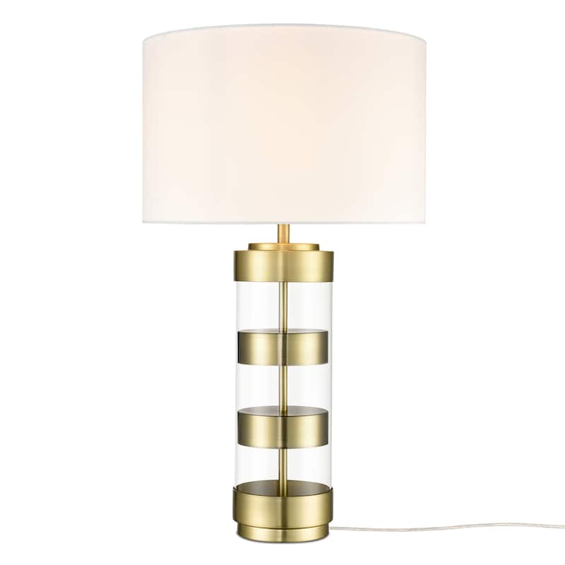 Light Society Tess Table Lamp - Brushed Brass/White