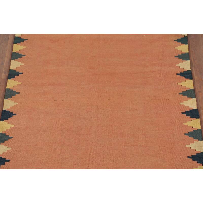 Kilim Qashqai Nomadic Persian Vintage Rug Hand-Woven Wool Carpet - 5'3"x 7'11"