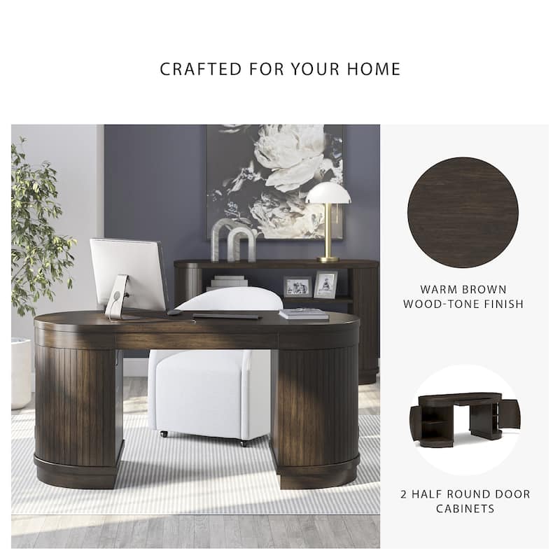 Signature Design by Ashley Korestone Warm Brown 63" Home Office Desk