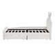 preview thumbnail 8 of 6, White+2 Drawers Chenille Upholstered Twin Size Platform Bed with 2 Drawers