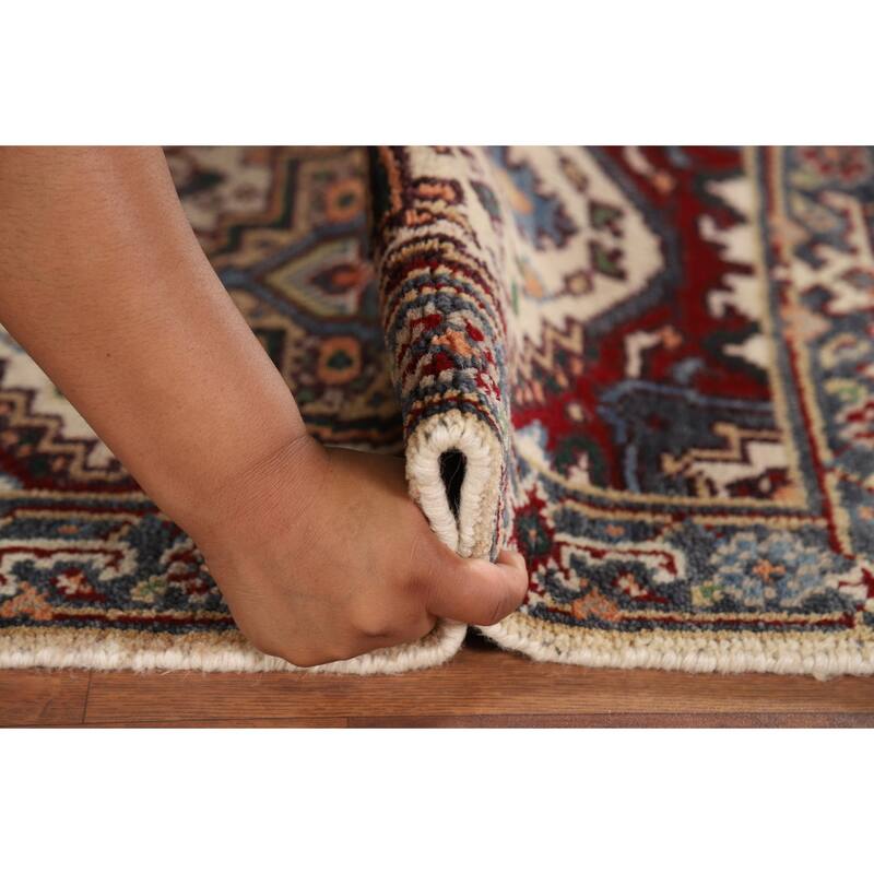 Geometric Heriz Serapi Oriental Foyer Rug Handmade Wool Carpet - 2'0" x 3'0"