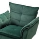 preview thumbnail 43 of 89, HULALA HOME 1ida Modern Velvet Tufted Accent Armchair with Gold Metal Legs