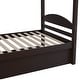 preview thumbnail 13 of 13, Artsy Twin Size L-Shaped Bunk bed with Trundle and Full-length Guardrail, 5 Beds in 1, Maximized space, Espresso