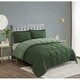 preview thumbnail 34 of 36, 3pc Down Comforter Set Queen Size with Two Shams Green