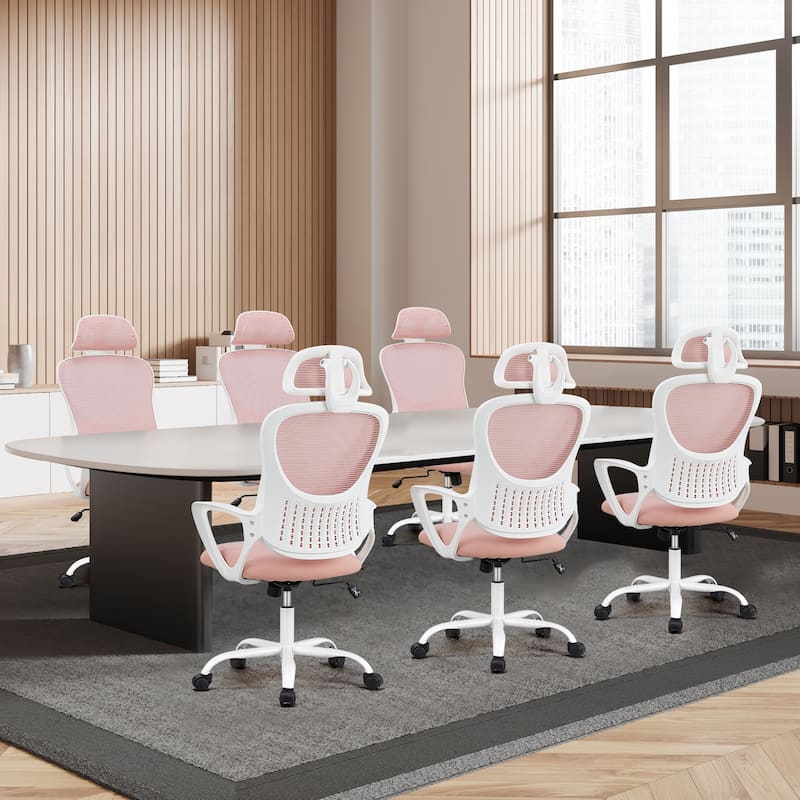 Ergonomic Mesh Office Desk Chair with Fixed Armrests