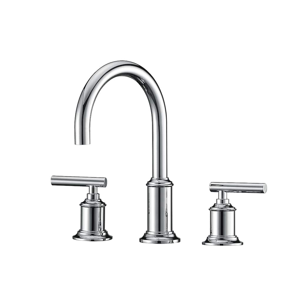 Water Creation Modern Gooseneck Spout 8 In. Widespread 2-Handle Faucet