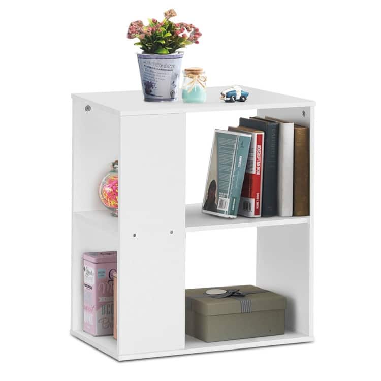 2-Tier Side End Table with Storage Shelves - 20.5" x 11.5" x 23.5" (L x W x H)