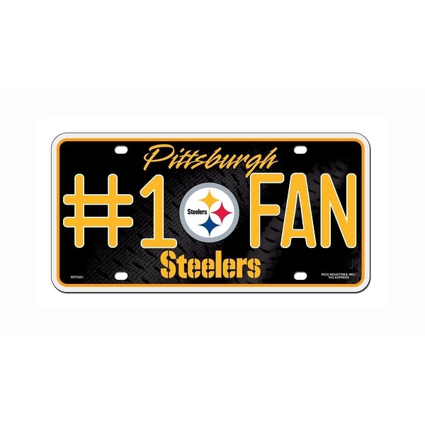 Shop NFL Pittsburgh Steelers Number 1 Fan Metal Auto Tag