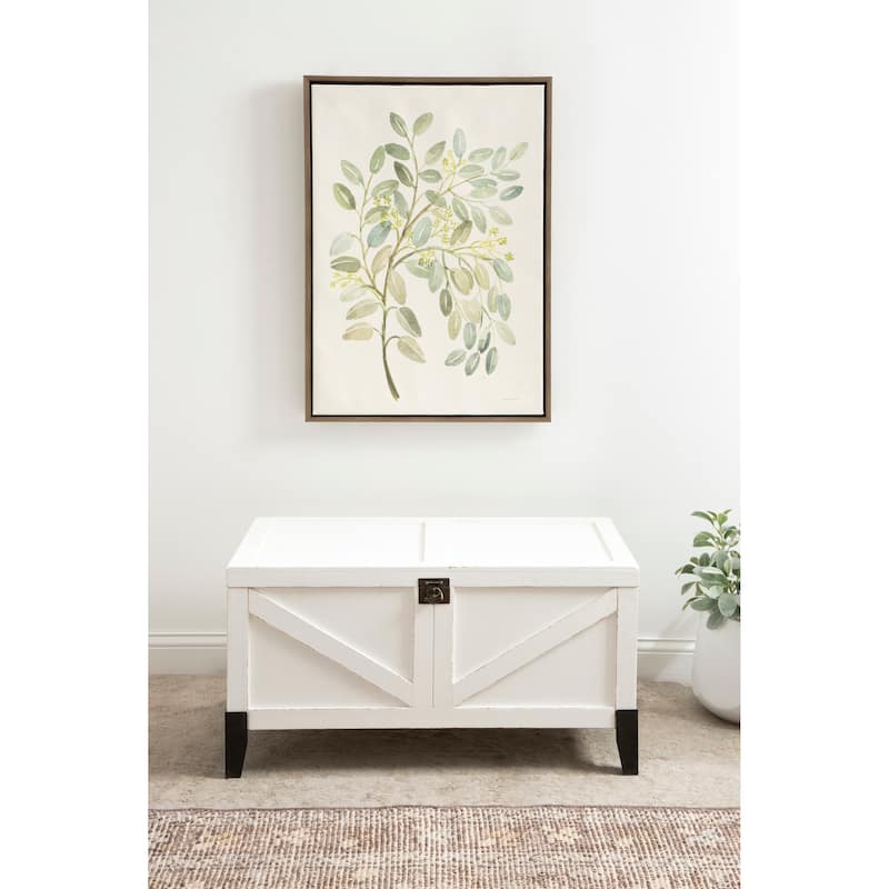 Kate and Laurel Cates Wood Coffee Table with Trunk Storage - 35x19x18
