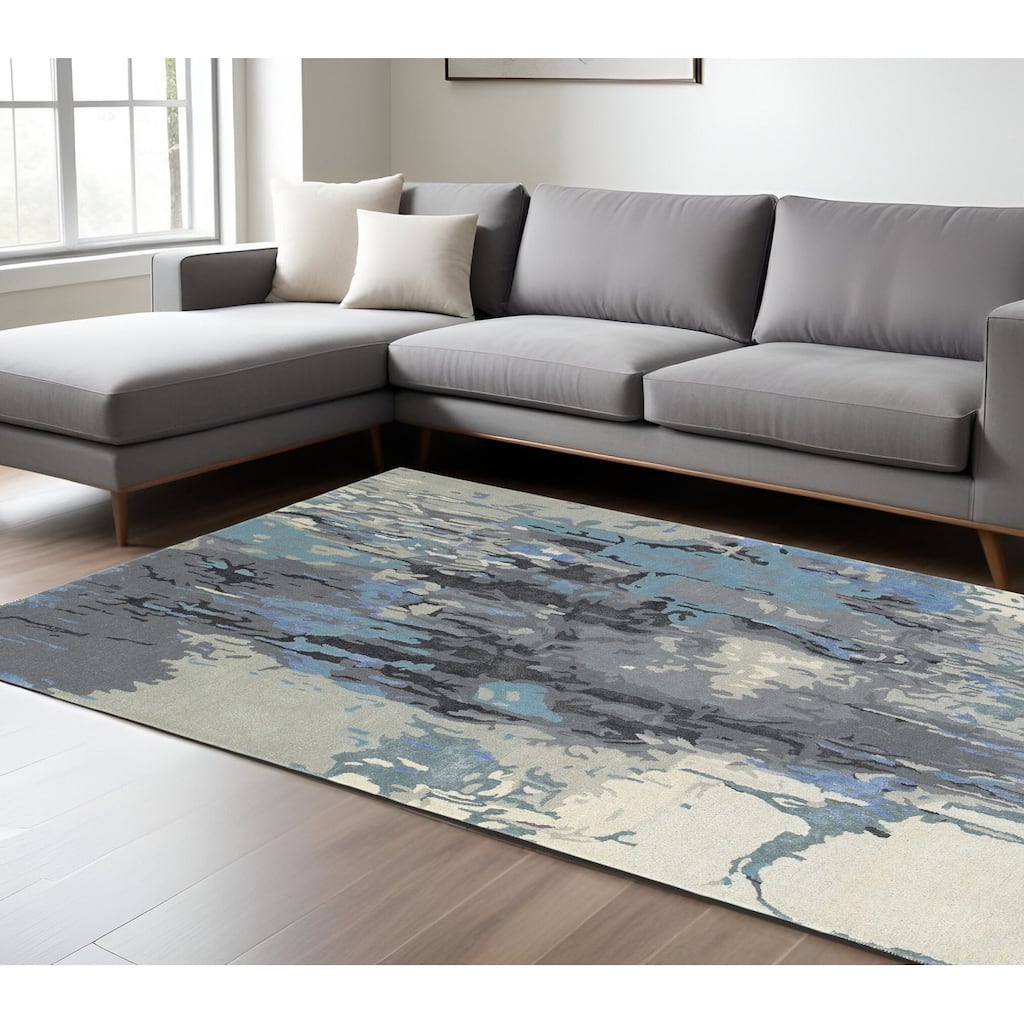 HomeRootsAbstract Industrial Rectangle Area Rug