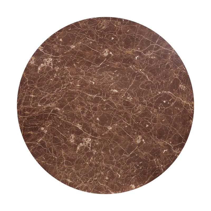 Treso Round Concrete Coffee Table with Marble Finish