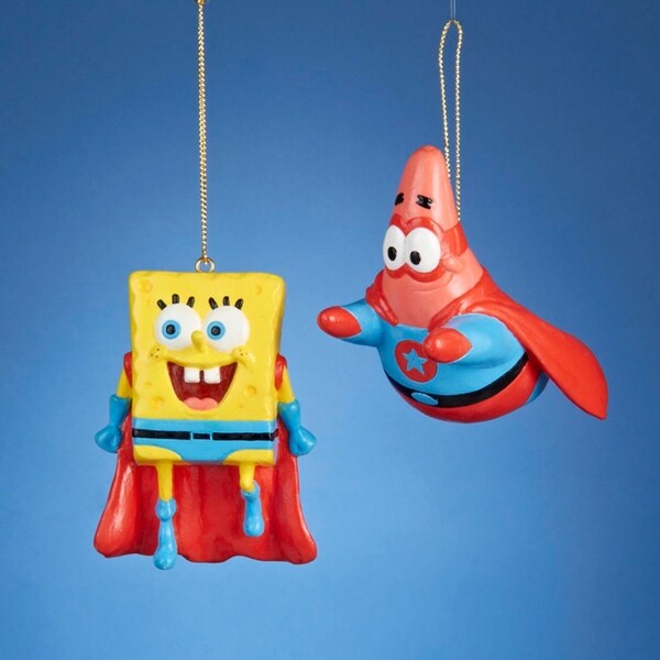 Pack Of 24 Spongebob Squarepants And Patrick Star Superhero Christmas Ornaments 3 100mm