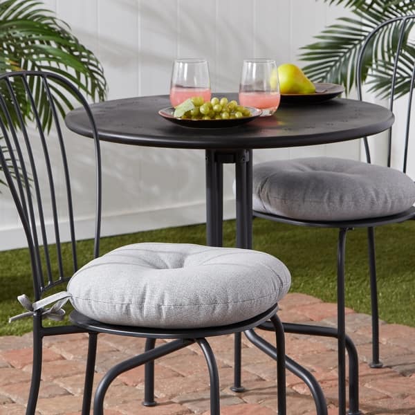 Outdoor 15inch Round Bistro Chair Cushions (Set of 2) On Sale Bed Bath & Beyond 30757698