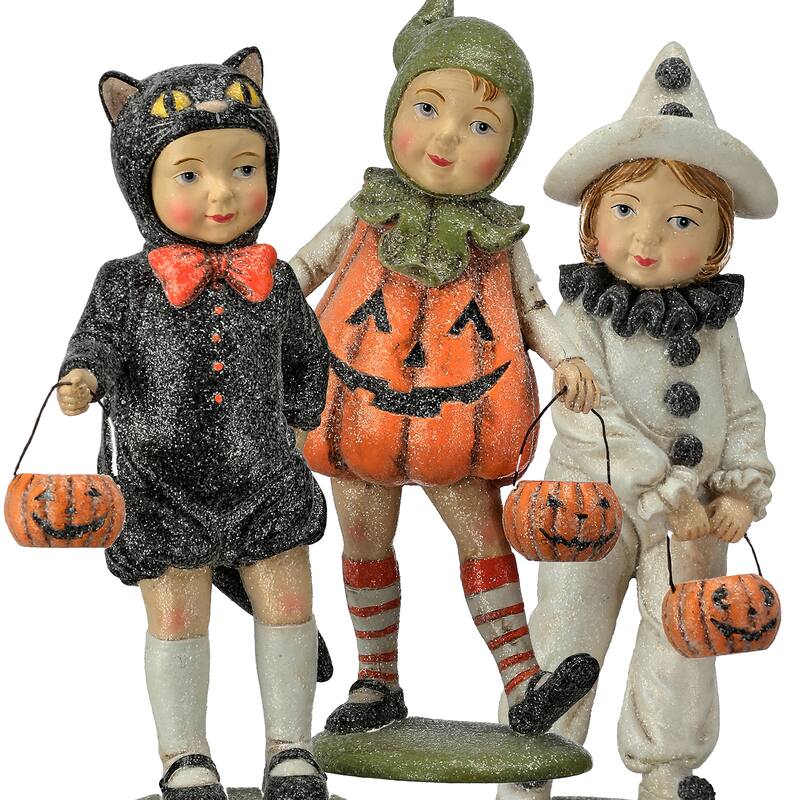 8" Resin Halloween Children Set of 3