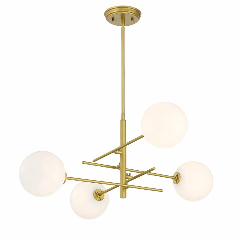 Acroma 4-light Modern Farmhouse Black/ Gold Sputnik Chandelier