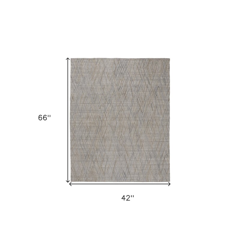 Tudu Abstract Modern Woven Durable Area Rug By HomeRoots - 4' x 6'
