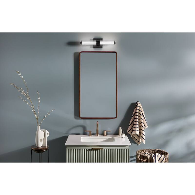 Kichler 55195LED Laurene 2 Light 19" Wide LED Vanity Light with Clear