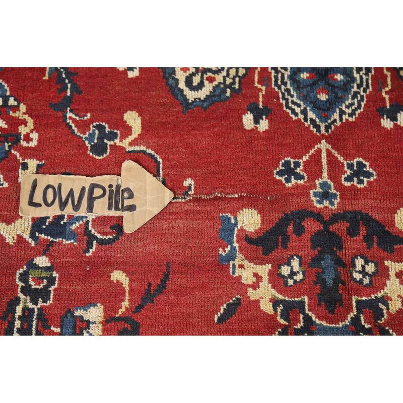 Hand Knotted Oriental 100% Wool Carpet Traditional Floral Red Balouch Area Rug - 11' 5'' X 8' 5''