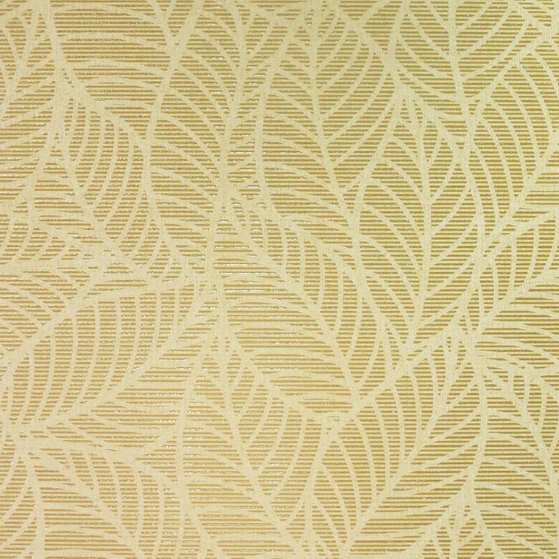 Arthouse Mavis Mustard Leaf Wallpaper