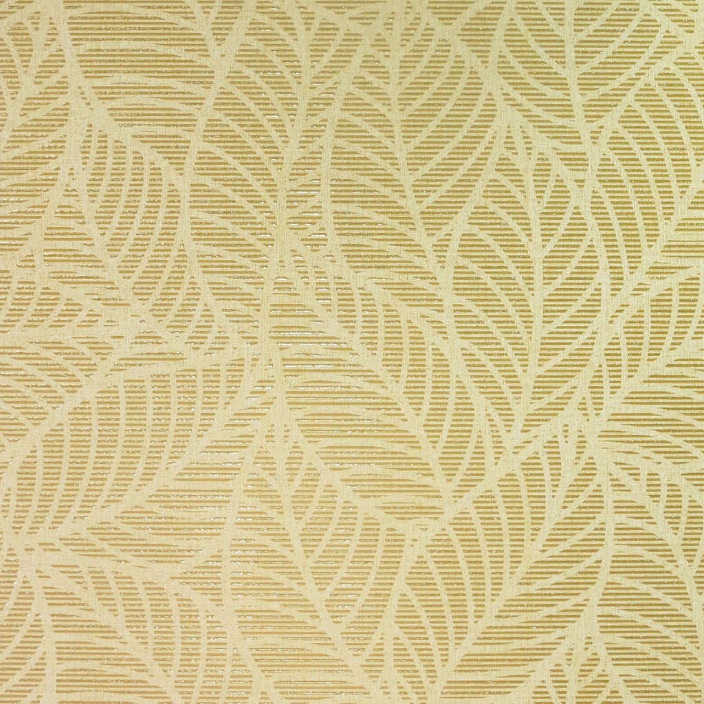 Arthouse Mavis Mustard Leaf Wallpaper