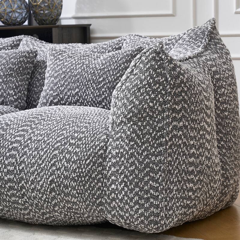 Beanbag Chair with High Resilience Foam Core. The Square Recliner Sofa Is Ideal for Family Members And Friends Engaged in Games
