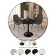 preview thumbnail 17 of 18, Bristol 24" Round Minimalist Dining Table for 4, Sintered Stone Top & Black Iron Pedestal Base for Kitchen & Dining Room