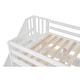 preview thumbnail 14 of 36, Modern Twin Size Loft Bed Frame with Storage Staircase and Double Desks and Shelves