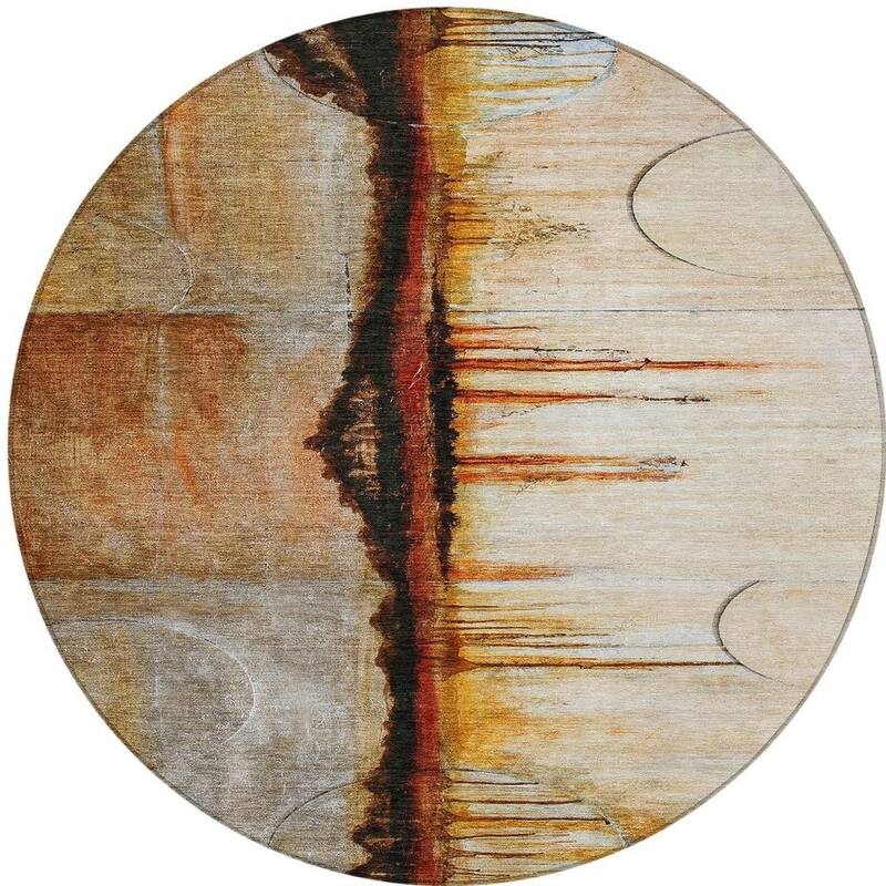 HomeRoots Abstract Transitional Rectangle Outdoor Rug
