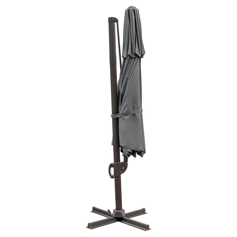 Pellebant 11.5 FT Double Top Patio Cantilever Umbrella, Base Not Included