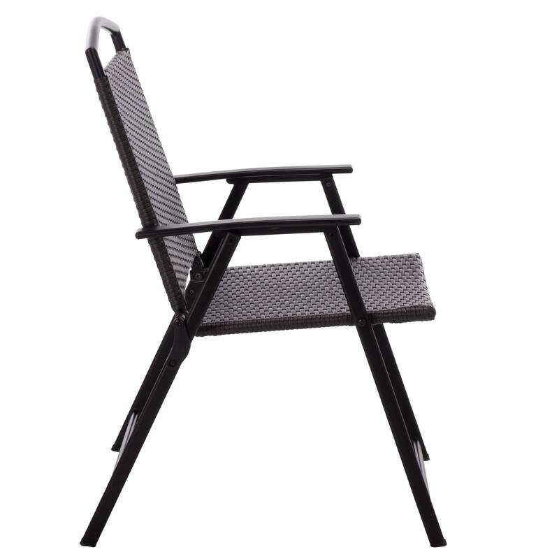 SAFAVIEH Outdoor Living Dory Folding Chair (Set of 2) - 25"W x 23"D x 36"H