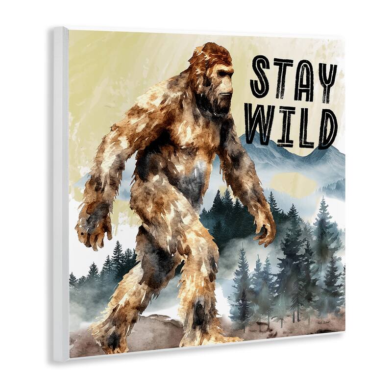 Stupell Stay Wild with Mythical Monster Wall Plaque Art Design By Nicole DeCamp