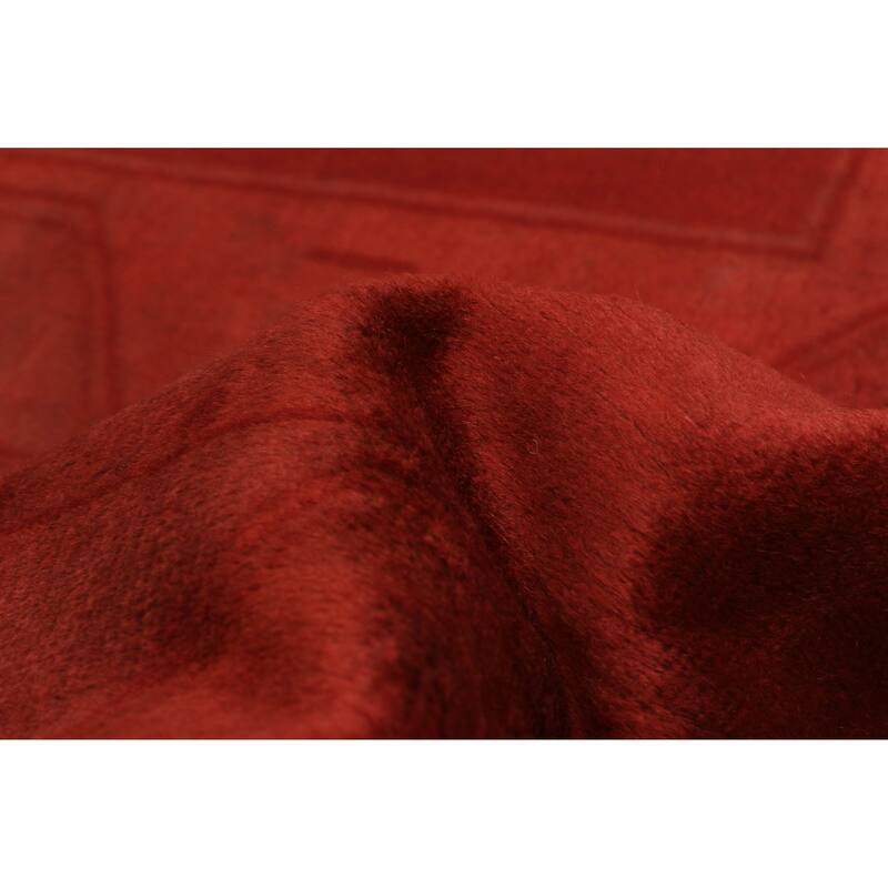 ECARPETGALLERY Hand-knotted Color Transition Red Wool Rug - 6'11 x 9'3