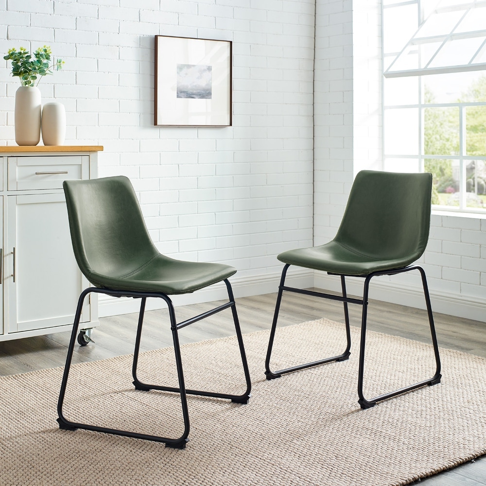 Carbon loft prusiner faux shop leather dining chair