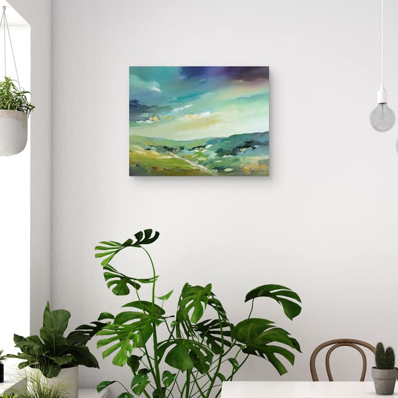 Hills of Green Soft by Hans Paus Canvas Art Print