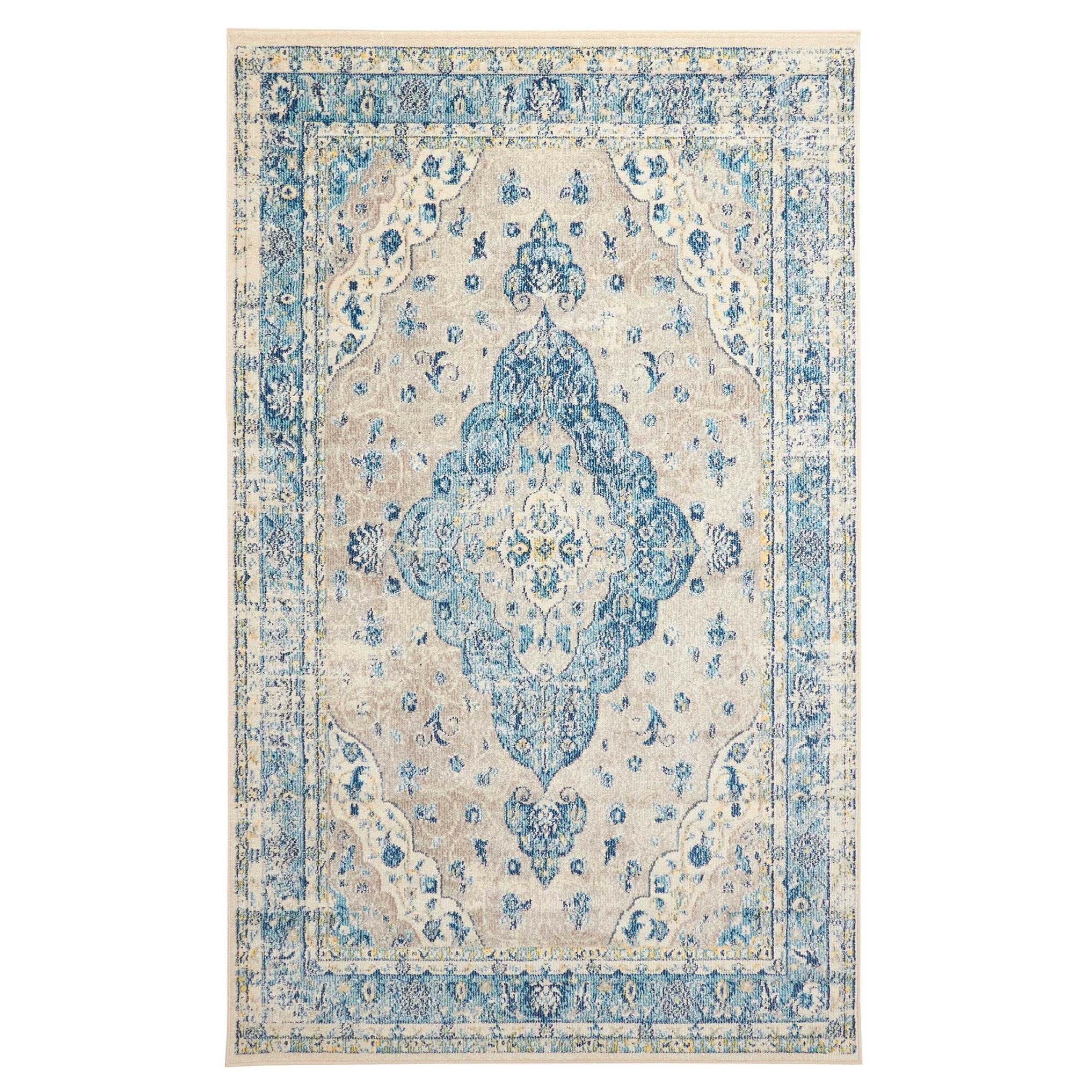ECARPETGALLERY Machine Made Daria Blue Area Rug