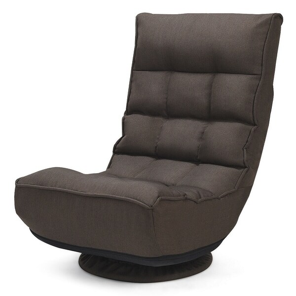 Shop Costway 360 Degree Swivel Folding Game Chair Floor Lazy Sofa