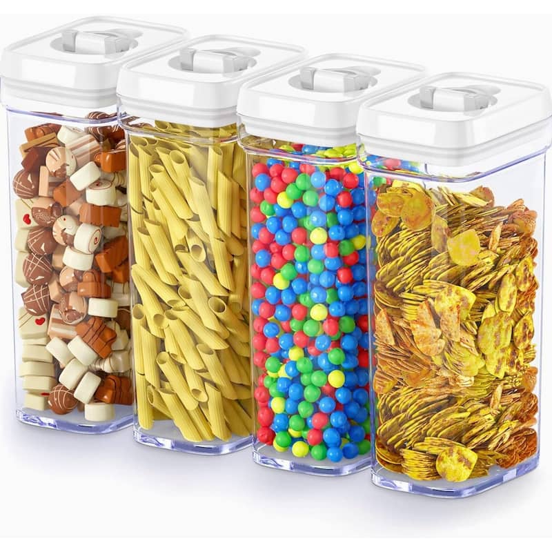 DWËLLZA KITCHEN 1.5 quarts Airtight Food Storage Containers Set of 4 - Clear