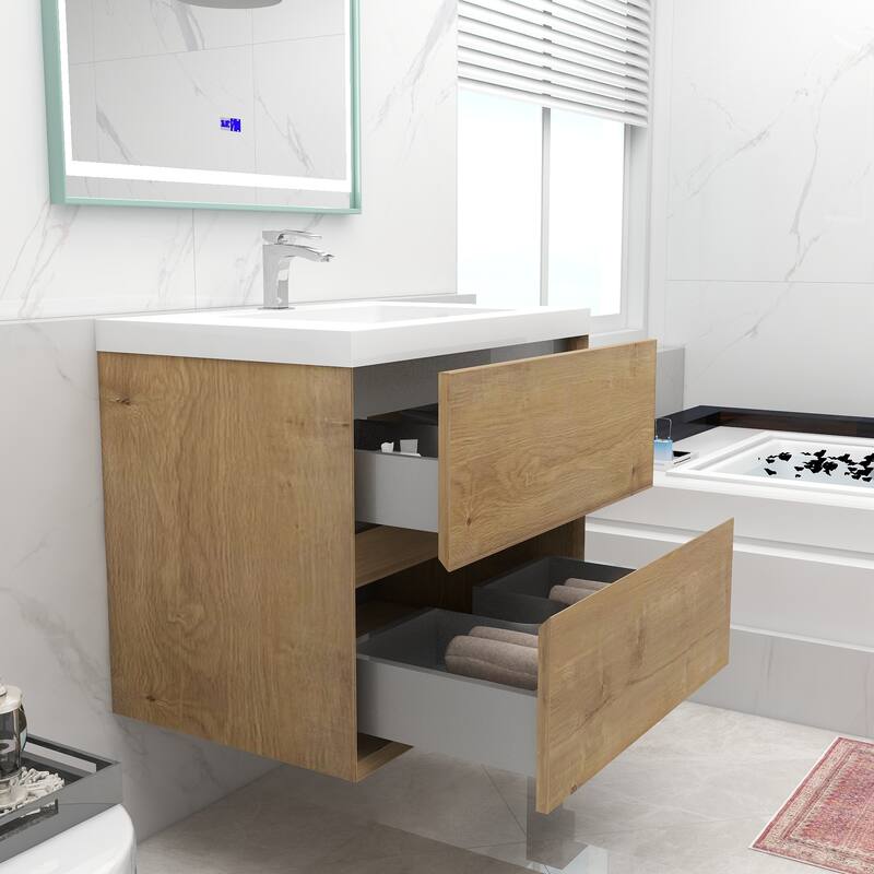 Selina 30" Wall Mounted Vanity with Single Sink - 30