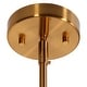 preview thumbnail 15 of 19, LALUZ Modern 1-Light Brass Gold Pendant Hand-blown Clear Glass Light for Kitchen Island