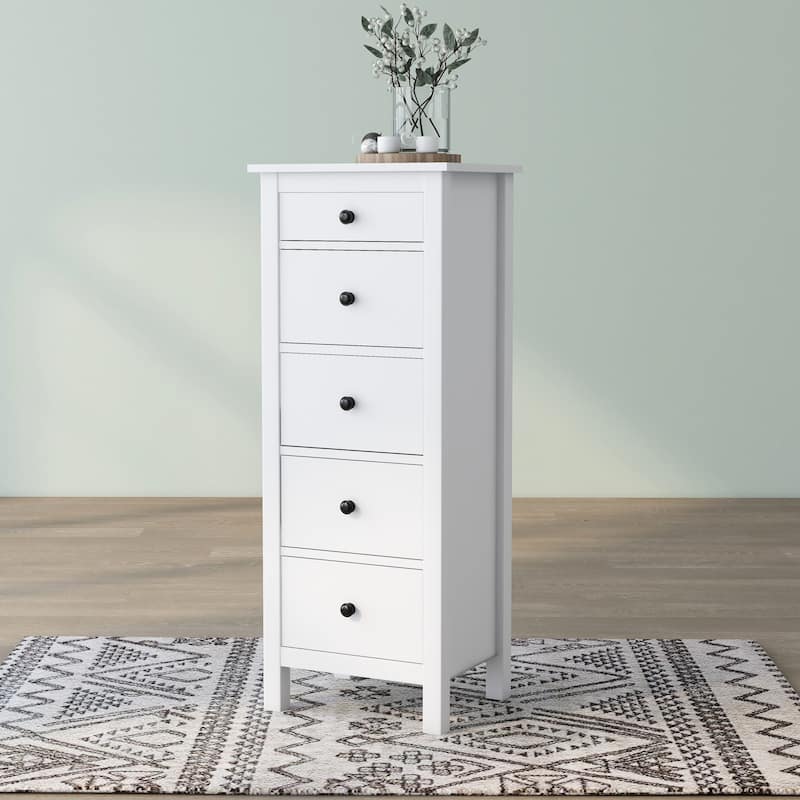 DH BASIC Slim 5-Drawer Storage Chest by Denhour