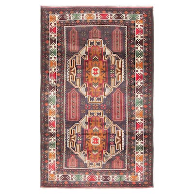 Teimani Black Rug 2'10" x 4'9" - 2'10 x 4'9