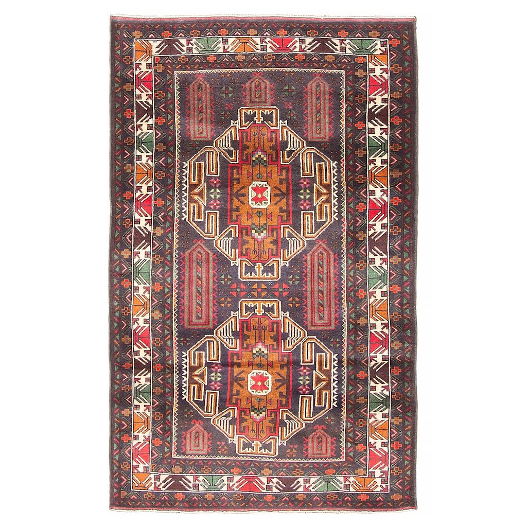 Teimani Black Rug 2'10" x 4'9" - 2'10 x 4'9