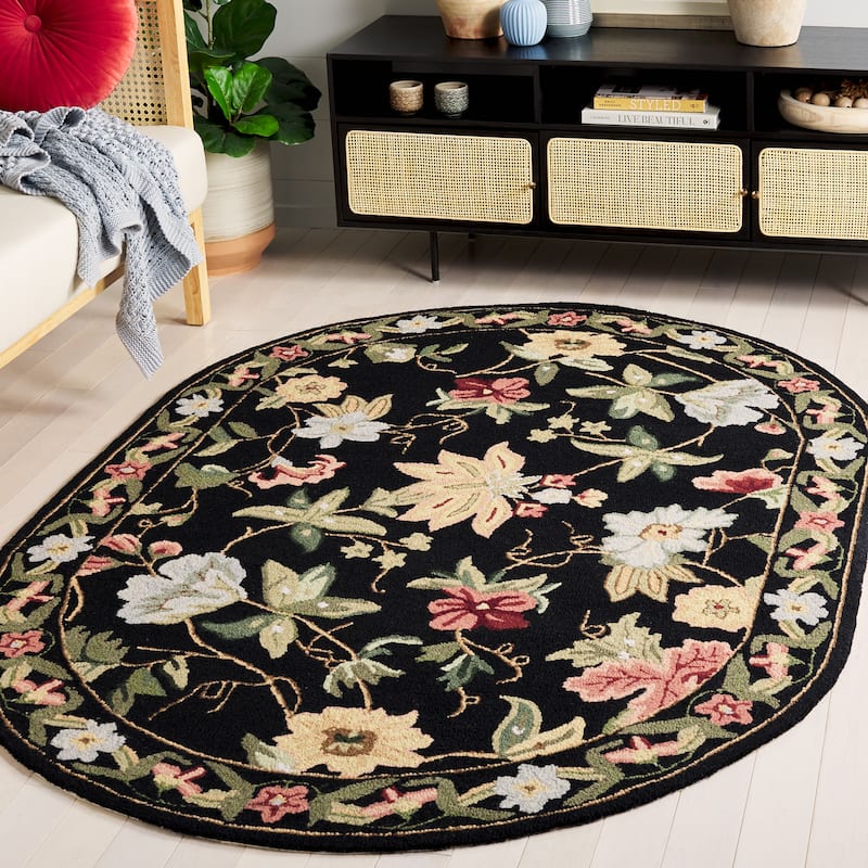 SAFAVIEH Handmade Chelsea Yauhenia French Country Floral Wool Rug